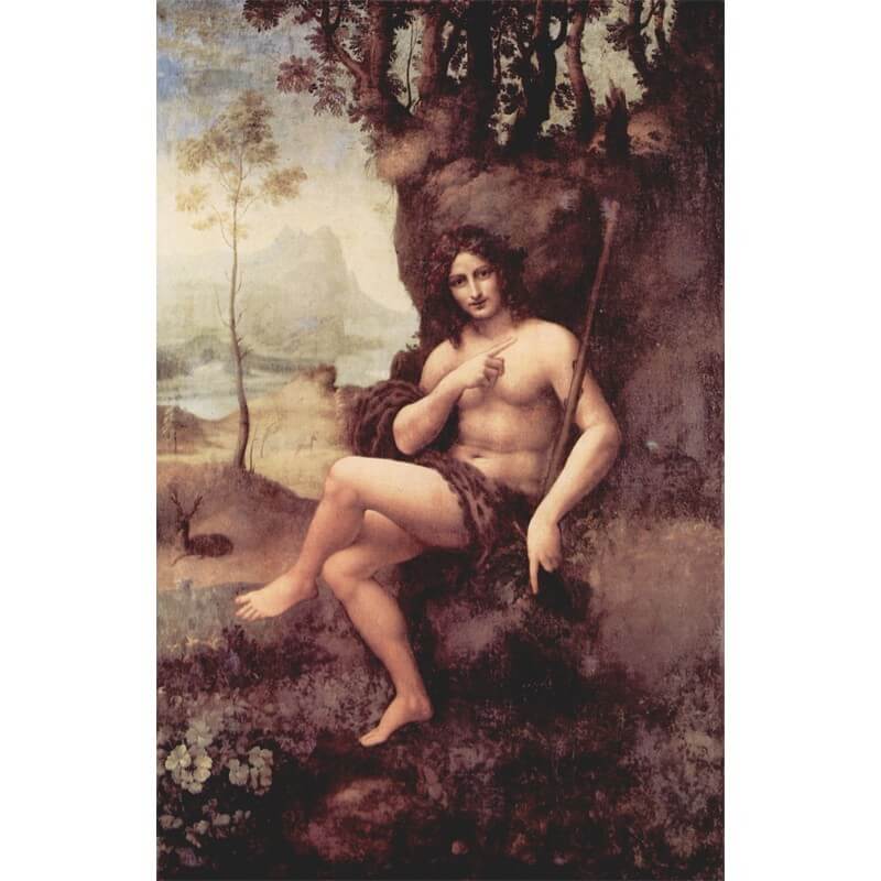 Πίνακας σε καμβά Leonardo da Vinci - God Dionisos