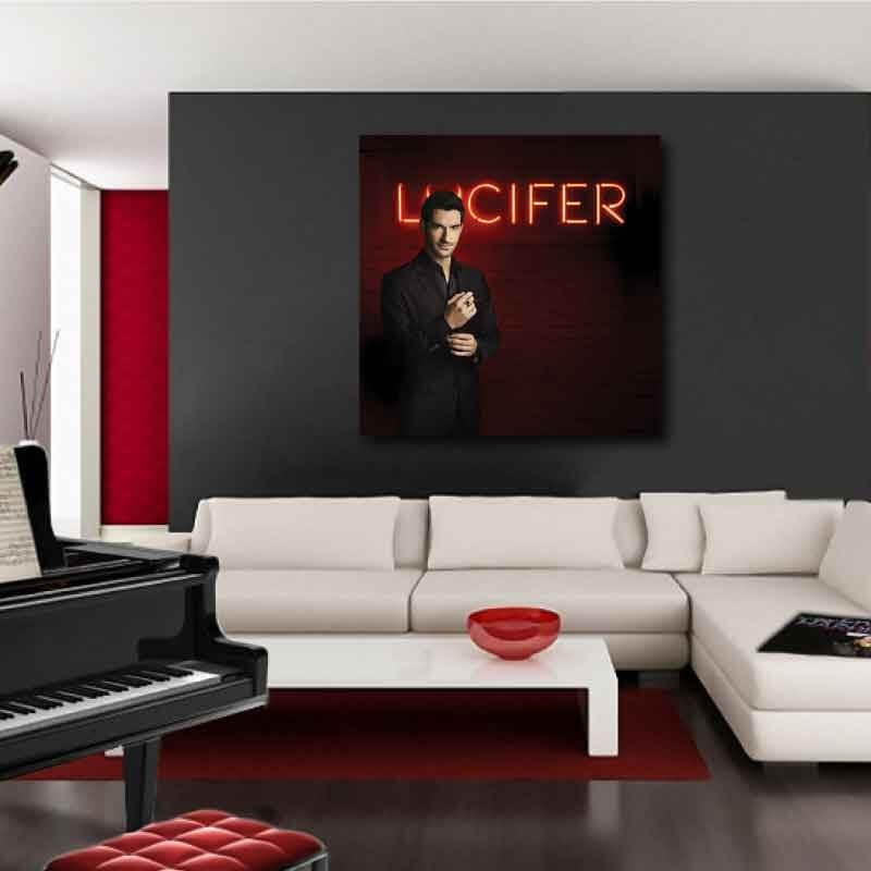 Πίνακας σε καμβά Lucifer 70x70 Τελαρωμένος καμβάς σε ξύλο με πάχος 2cm
