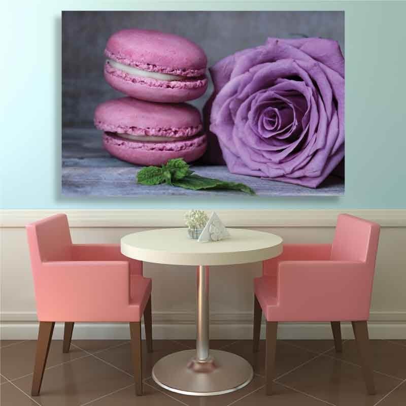 Πίνακας σε καμβά Macarons 153x100 Τελαρωμένος καμβάς σε ξύλο με πάχος 2cm
