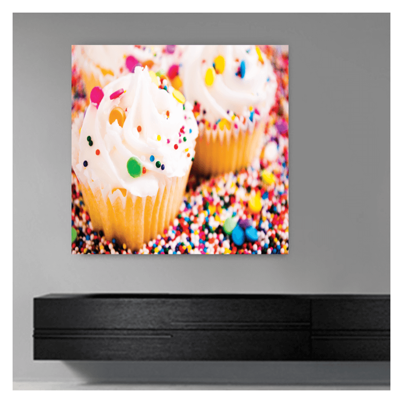 Πίνακας σε καμβά με Cup Cakes 230x230 Τελαρωμένος καμβάς σε ξύλο με πάχος 2cm