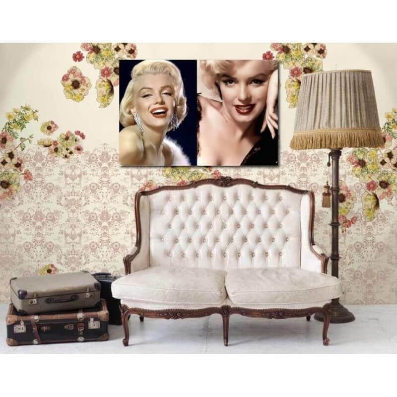 Πίνακας σε καμβά με την Marilyn Monroe σε 2 φάσεις