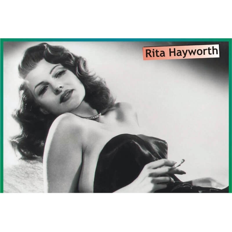 Πίνακας σε καμβά με την Rita Hayworth B&W