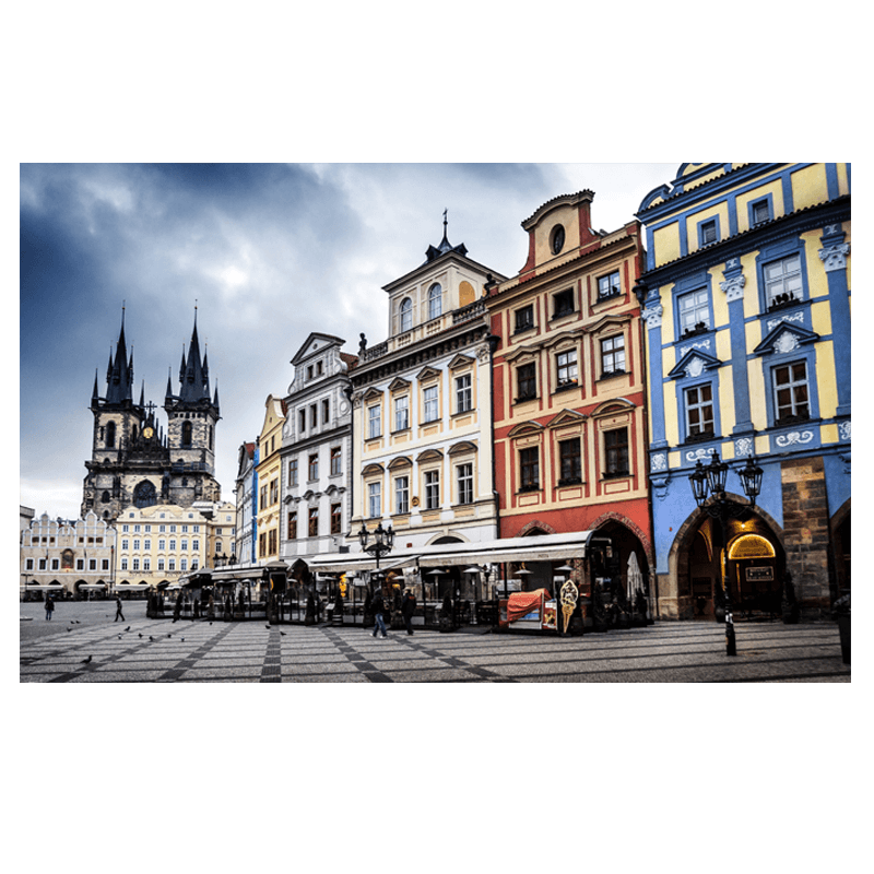 Πίνακας σε καμβά με το Prague Buildings 140x85 Τελαρωμένος καμβάς σε ξύλο με πάχος 2cm