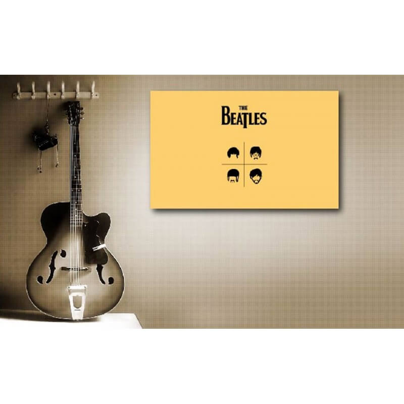 Πίνακας σε καμβά με τους Beatles 120x180 Τελαρωμένος καμβάς σε ξύλο με πάχος 2cm