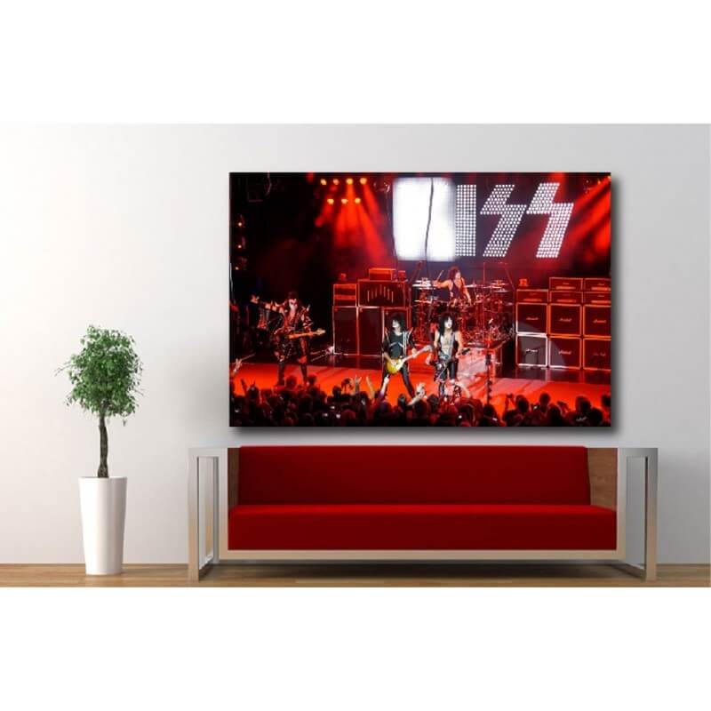 Πίνακας σε καμβά με τους Kiss On Stage 100x150 Τελαρωμένος καμβάς σε ξύλο με πάχος 2cm