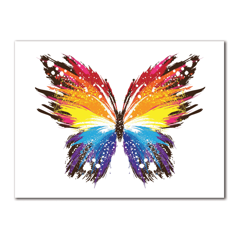 Πίνακας σε καμβά με Χρωματιστή Πεταλούδα