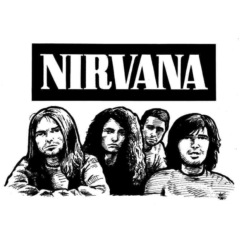 Πίνακας σε καμβά Nirvana Band