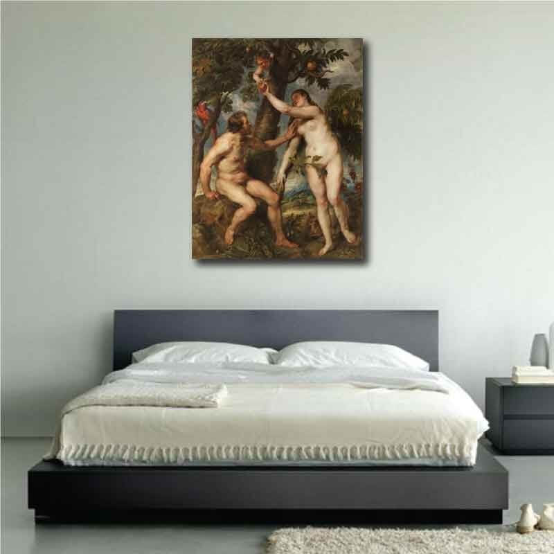 Πίνακας σε καμβά Peter Paul Rubens - The Fall of Man - 1628 60x78 Τελαρωμένος καμβάς σε ξύλο με πάχος 2cm