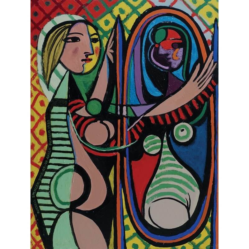 Πίνακας σε καμβά Picasso - Girl before A mirror