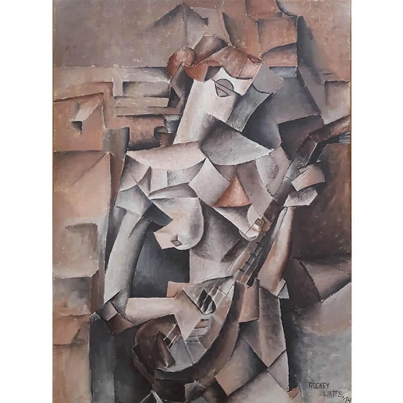Πίνακας σε καμβά Picasso - Girl with mandolin