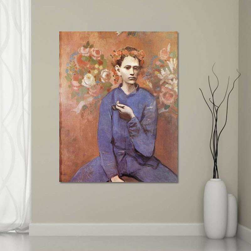 Πίνακας σε καμβά Picasso - The boy with pipe 30x39 Τελαρωμένος καμβάς σε ξύλο με πάχος 2cm