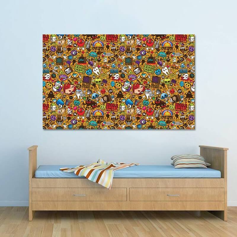 Πίνακας σε καμβά Pop Art 2 144x90 Τελαρωμένος καμβάς σε ξύλο με πάχος 2cm
