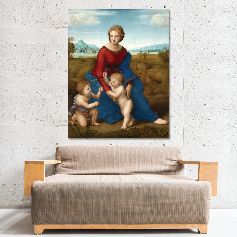 Πίνακας σε καμβά Raffaello - Madonna in the Meadow
