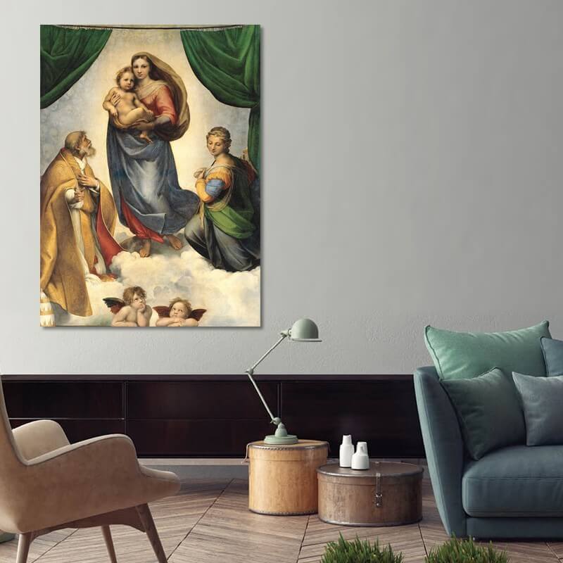 Πίνακας σε καμβά Raffaello - Madonna Sixtina
