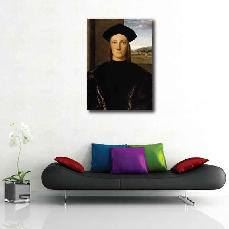 Πίνακας σε καμβά Raffaello Sanzio da Urbino - Portrait of Guidobaldo da Montefeltro 50x71 Τελαρωμένος καμβάς σε ξύλο με πάχος 2cm