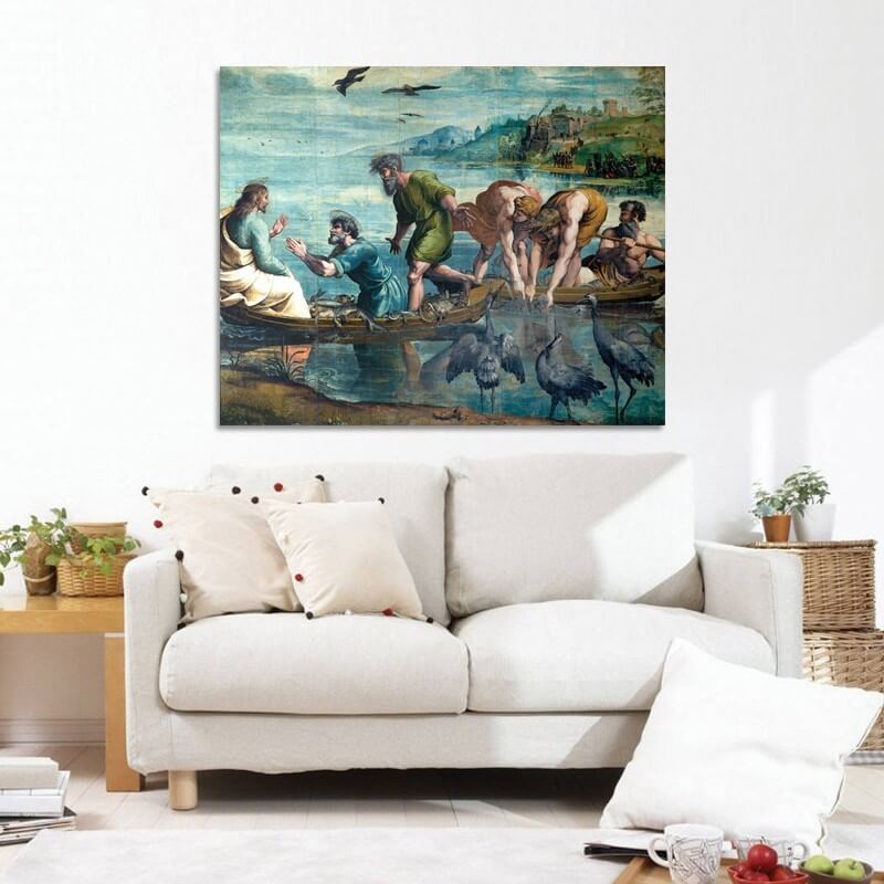 Πίνακας σε καμβά Raffaello - The Miraculous Draft of Fishes 50x40 Τελαρωμένος καμβάς σε ξύλο με πάχος 2cm