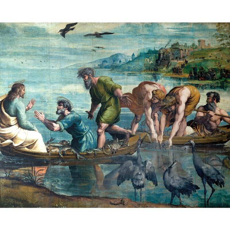 Πίνακας σε καμβά Raffaello - The Miraculous Draft of Fishes