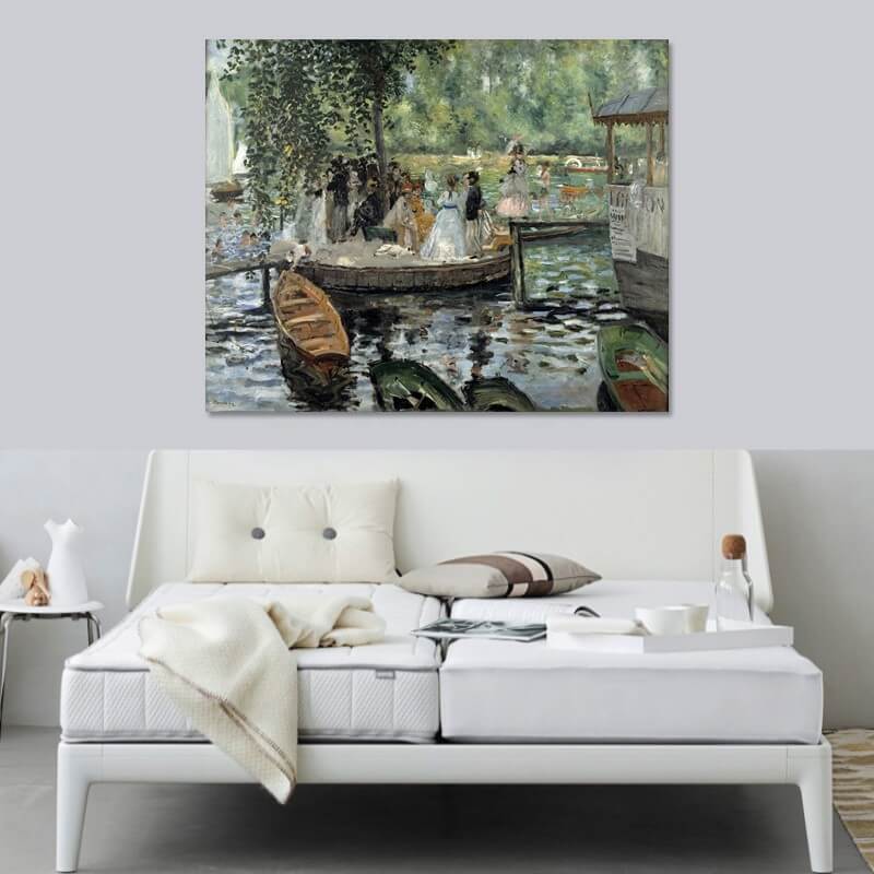 Πίνακας σε καμβά Renoir - La Grenouillère 87x70 Τελαρωμένος καμβάς σε ξύλο με πάχος 2cm