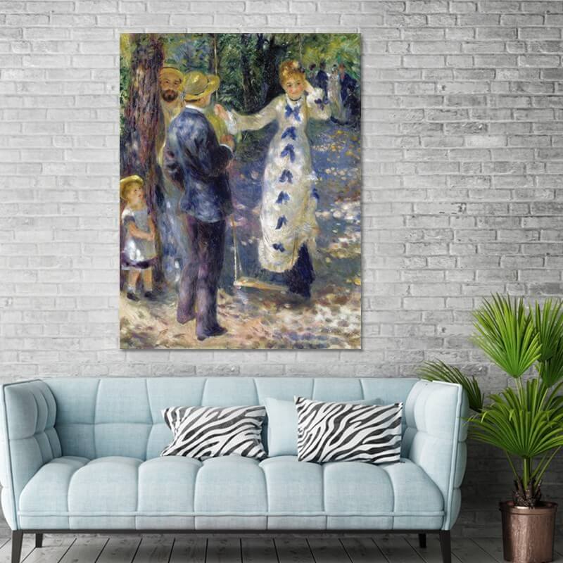 Πίνακας σε καμβά Renoir - Swing 100x131 Τελαρωμένος καμβάς σε ξύλο με πάχος 2cm