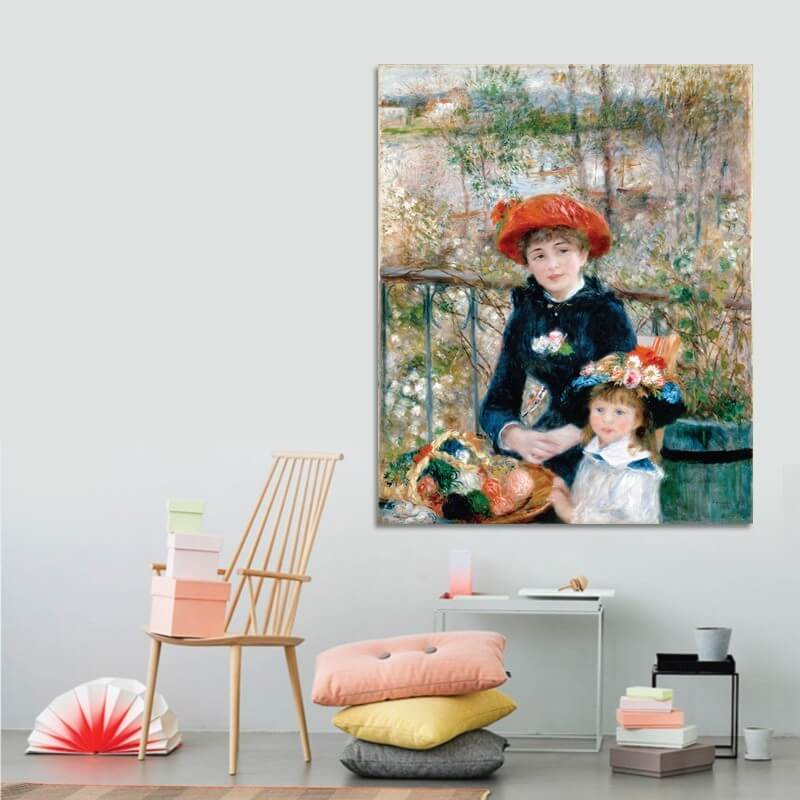 Πίνακας σε καμβά Renoir - The two Sisters, on the Terrace