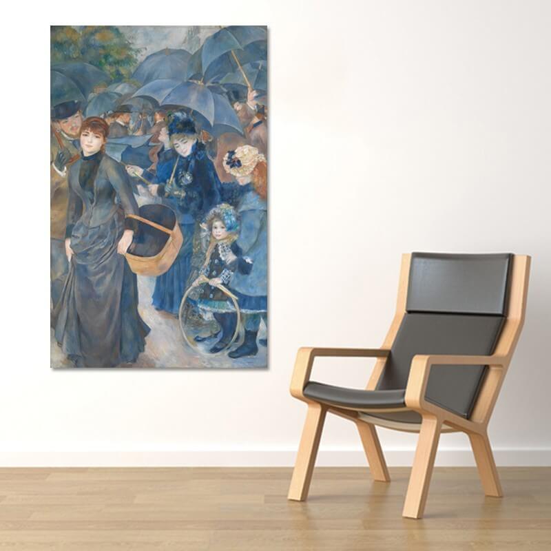 Πίνακας σε καμβά Renoir - The Umbrellas