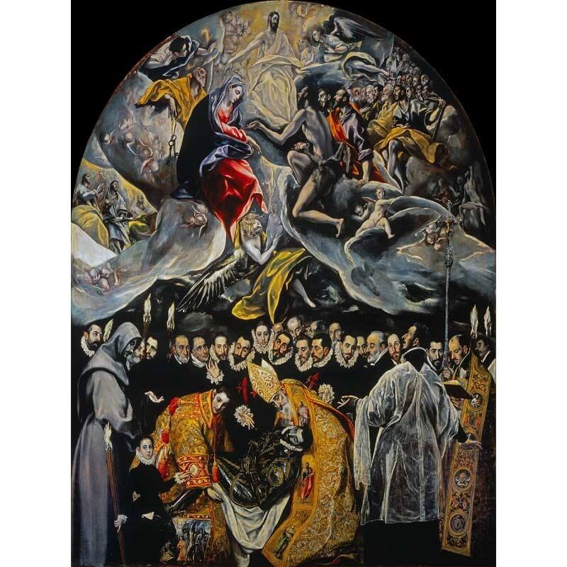 Πίνακας σε καμβά The burial of the count of Orgaz-El Greco