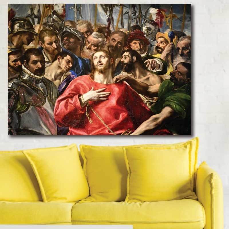 Πίνακας σε καμβά The discrobing of Christ-El Greco 140x100 Τελαρωμένος καμβάς σε ξύλο με πάχος 2cm