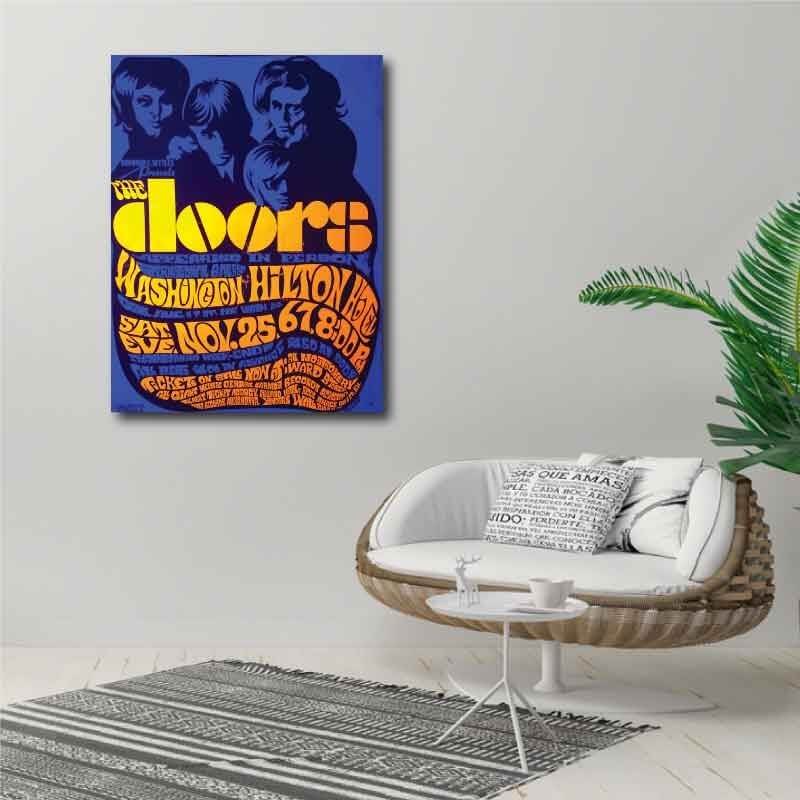 Πίνακας σε καμβά The Doors Poster 30x40 Τελαρωμένος καμβάς σε ξύλο με πάχος 2cm