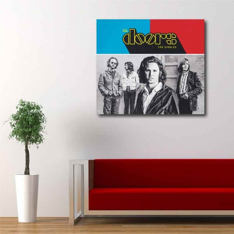 Πίνακας σε καμβά The Doors - The Singles Album 35x30 Τελαρωμένος καμβάς σε ξύλο με πάχος 2cm