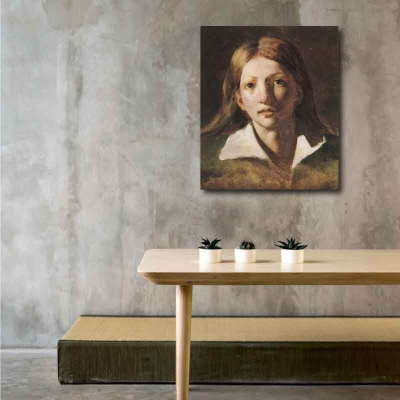 Πίνακας σε καμβά Théodore Géricault - Portrait Study of a Youth - 1818 120x143 Τελαρωμένος καμβάς σε ξύλο με πάχος 2cm