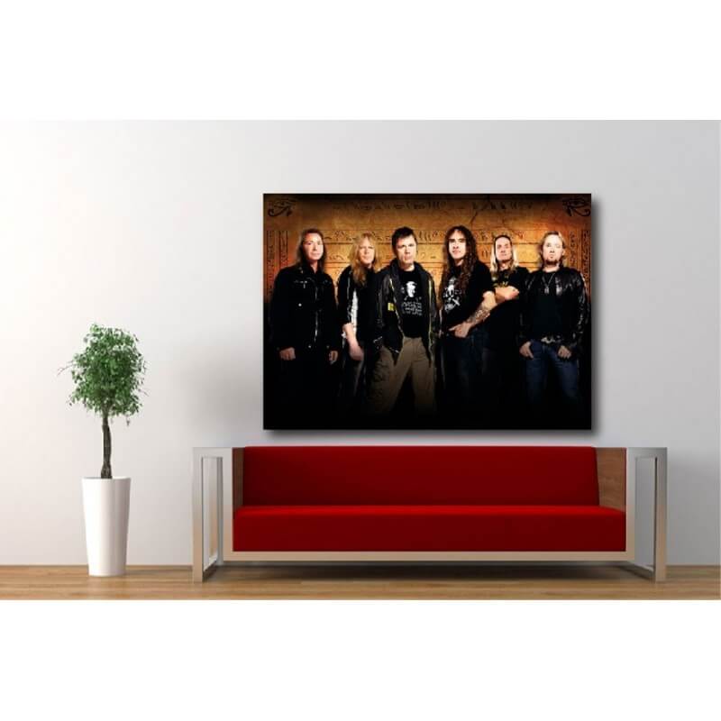 Πίνακας σε καμβά των Iron Maiden Full Band 80x120 Τελαρωμένος καμβάς σε ξύλο με πάχος 2cm