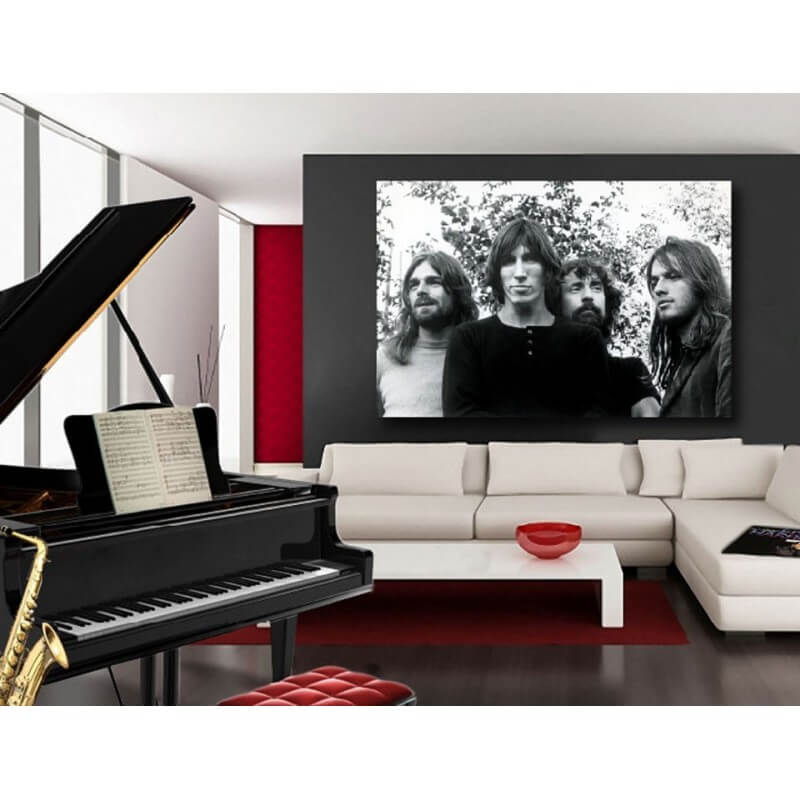 Πίνακας σε καμβά των Pink Floyd Full band 130x195 Τελαρωμένος καμβάς σε ξύλο με πάχος 2cm