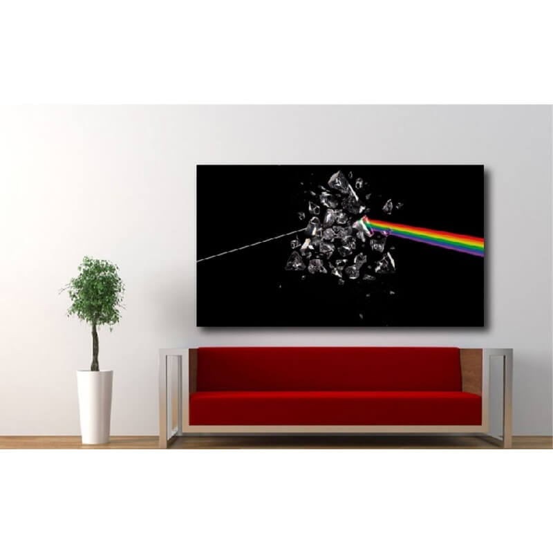 Πίνακας σε καμβά των Pink Floyd Triangle 30x45 Τελαρωμένος καμβάς σε ξύλο με πάχος 2cm