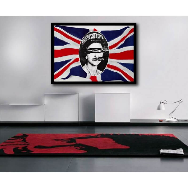Πίνακας σε καμβά των Sex Pistols God Save The Queen 120x180 Τελαρωμένος καμβάς σε ξύλο με πάχος 2cm