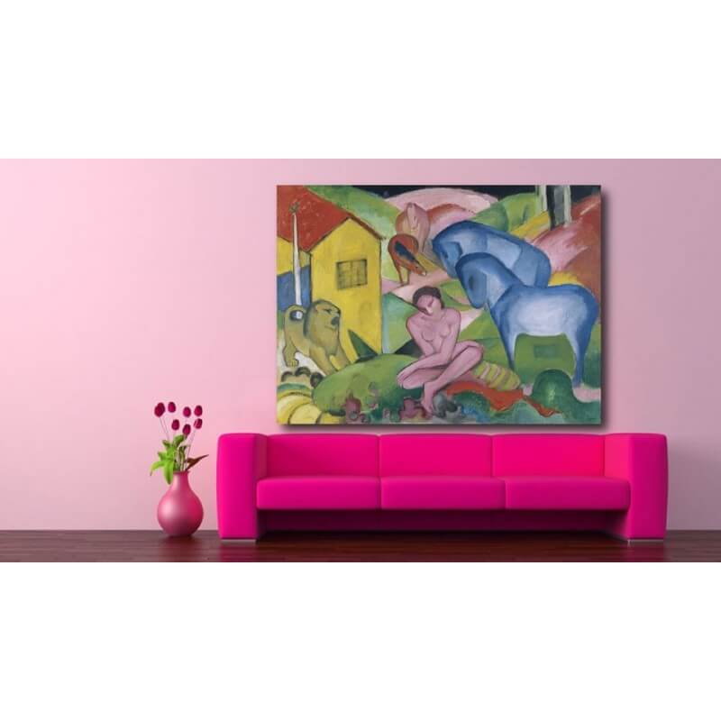 Πίνακας σε καμβά του Franz Marc Der Traum 80x120 Τελαρωμένος καμβάς σε ξύλο με πάχος 2cm