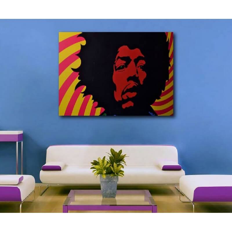 Πίνακας σε καμβά του Jimi Hedrix Spiral 60x90 Τελαρωμένος καμβάς σε ξύλο με πάχος 2cm