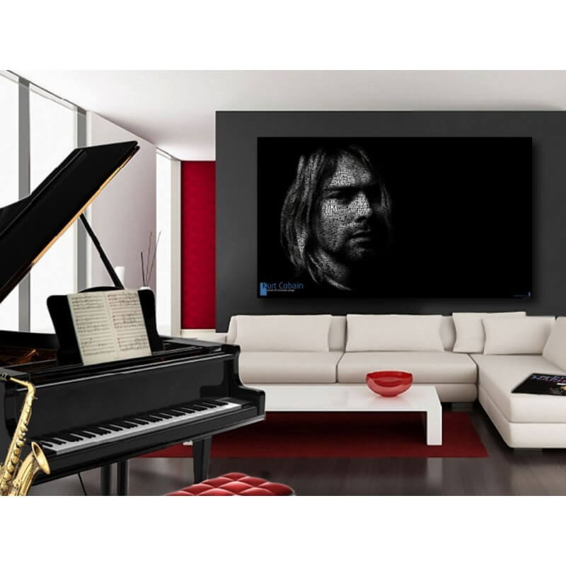 Πίνακας σε καμβά του Kurt Cobain Letters 110x165 Τελαρωμένος καμβάς σε ξύλο με πάχος 2cm