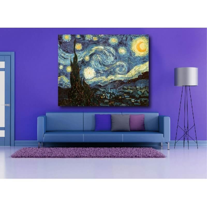 Πίνακας σε καμβά του Van Gogh Starry Night 30x45 Τελαρωμένος καμβάς σε ξύλο με πάχος 2cm