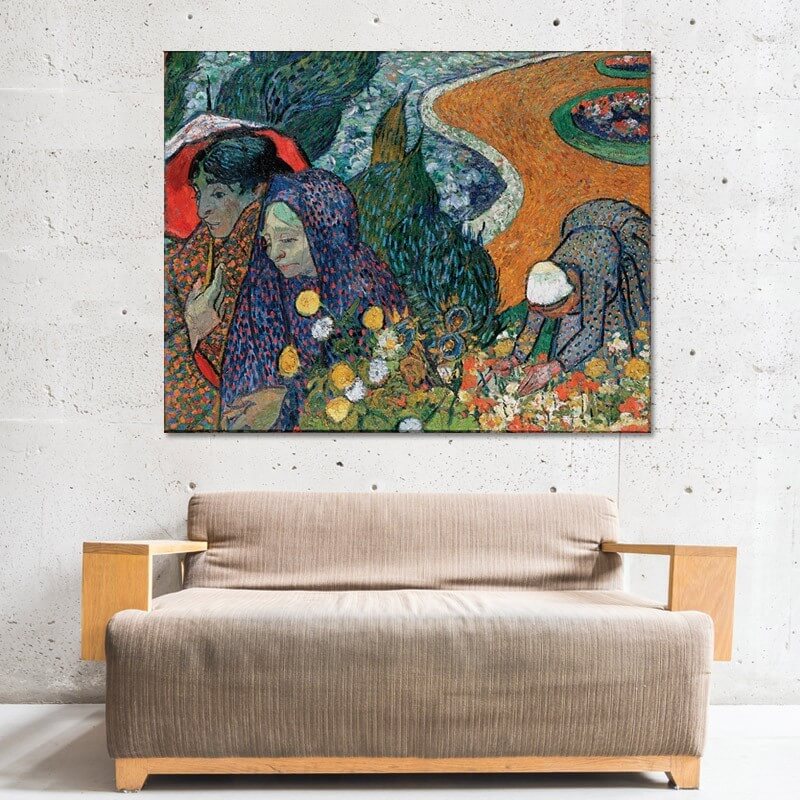 Πίνακας σε καμβά Van Gogh - Ladies of Arles 58x45 Τελαρωμένος καμβάς σε ξύλο με πάχος 2cm