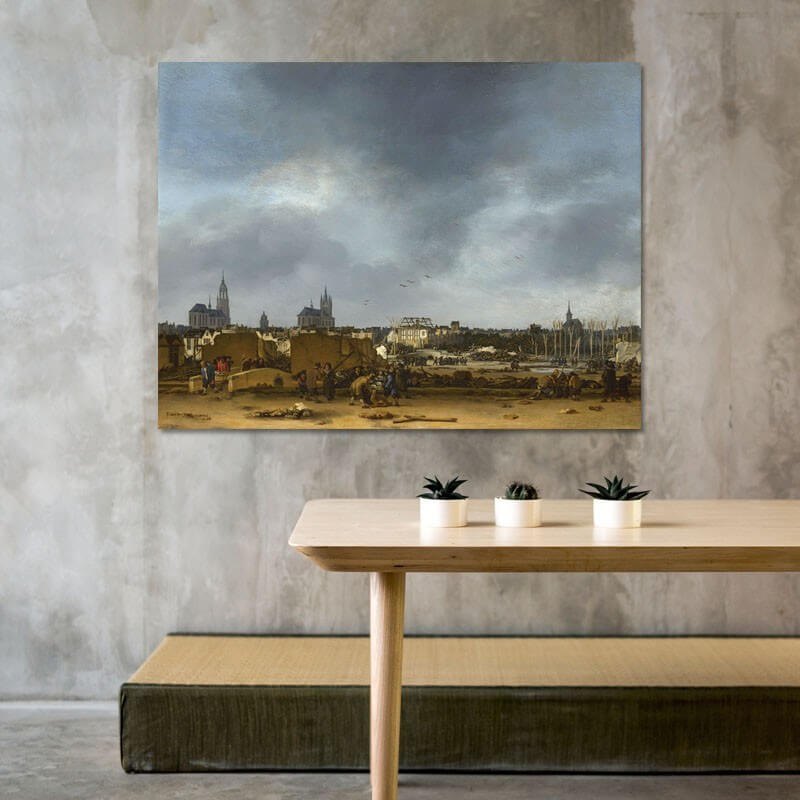 Πίνακας σε καμβά Vermeer - A View of Delft after the Explosion of 1654