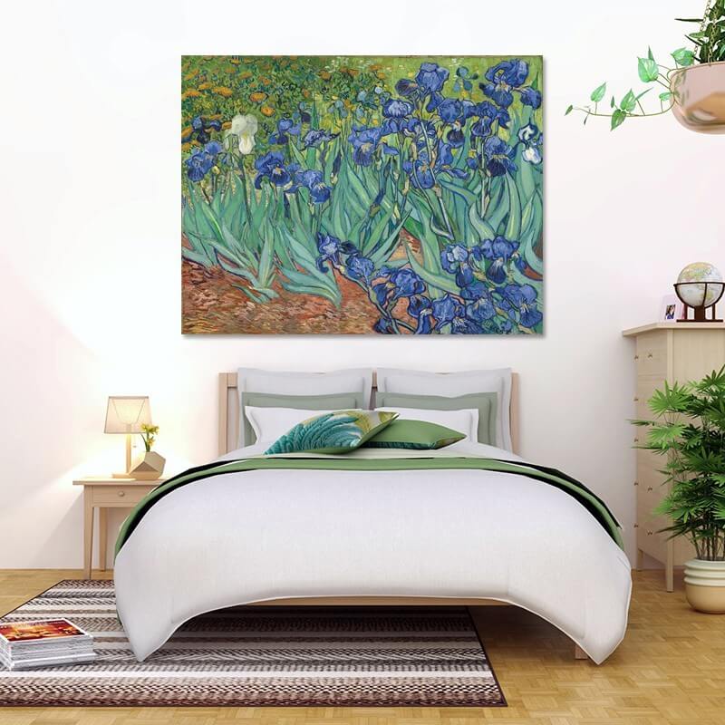 Πίνακας σε καμβά Vincent Van Gogh - Irises 39x30 Τελαρωμένος καμβάς σε ξύλο με πάχος 2cm