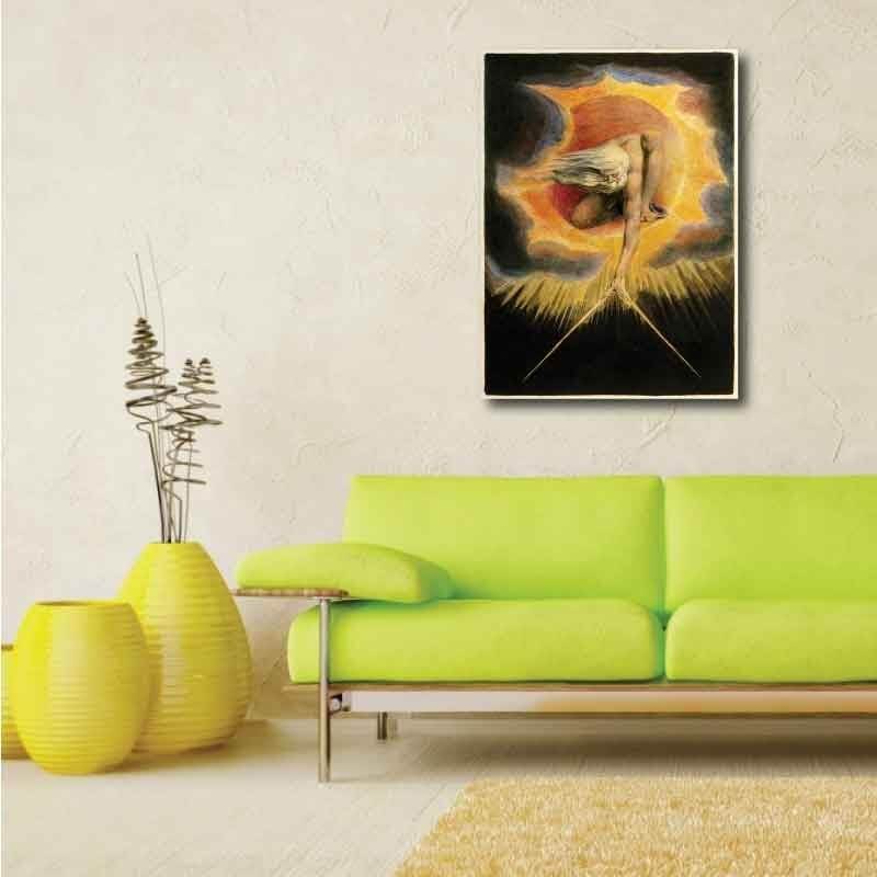 Πίνακας σε καμβά William Blake - Ancient of Days 120x164 Τελαρωμένος καμβάς σε ξύλο με πάχος 2cm