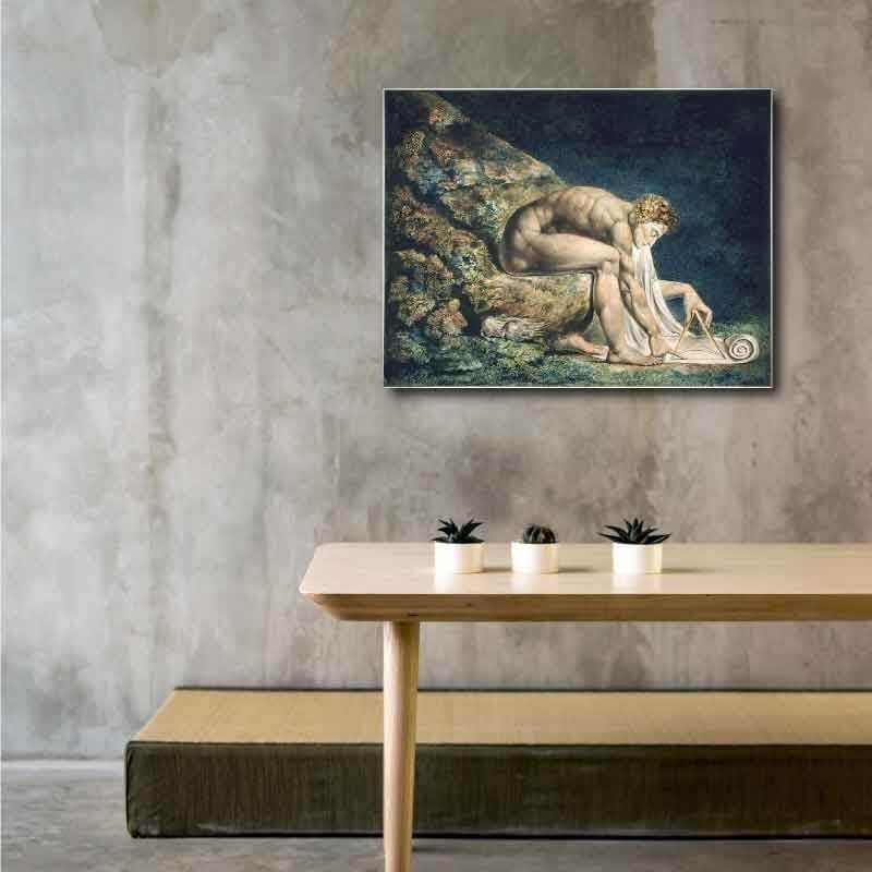 Πίνακας σε καμβά William Blake - Newton - 1795 157x120 Τελαρωμένος καμβάς σε ξύλο με πάχος 2cm