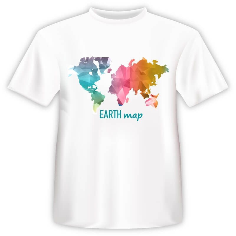 T-shirt Παγκόσμιος Χάρτης