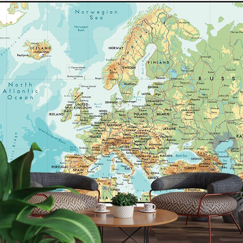 Ταπετσαρία τοίχου Χάρτης 4 142x100 Βινύλιο