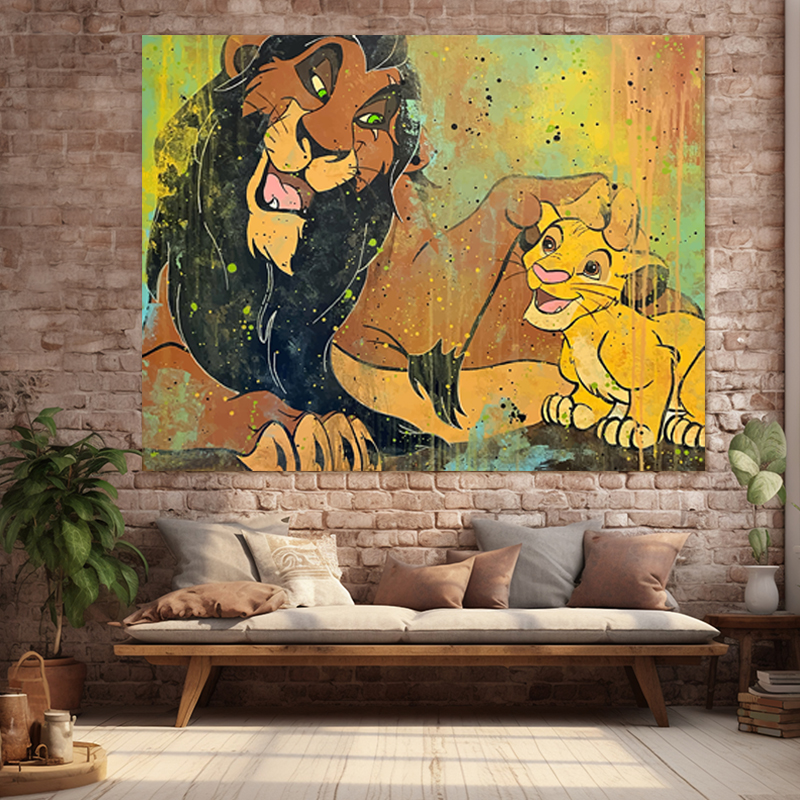 Lion the King 58x45 Τελαρωμένος καμβάς σε ξύλο με πάχος 2cm
