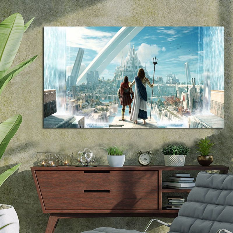 Πίνακας σε καμβά Assassins Creed Odyssey Atlantis 213x120 Τελαρωμένος καμβάς σε ξύλο με πάχος 2cm