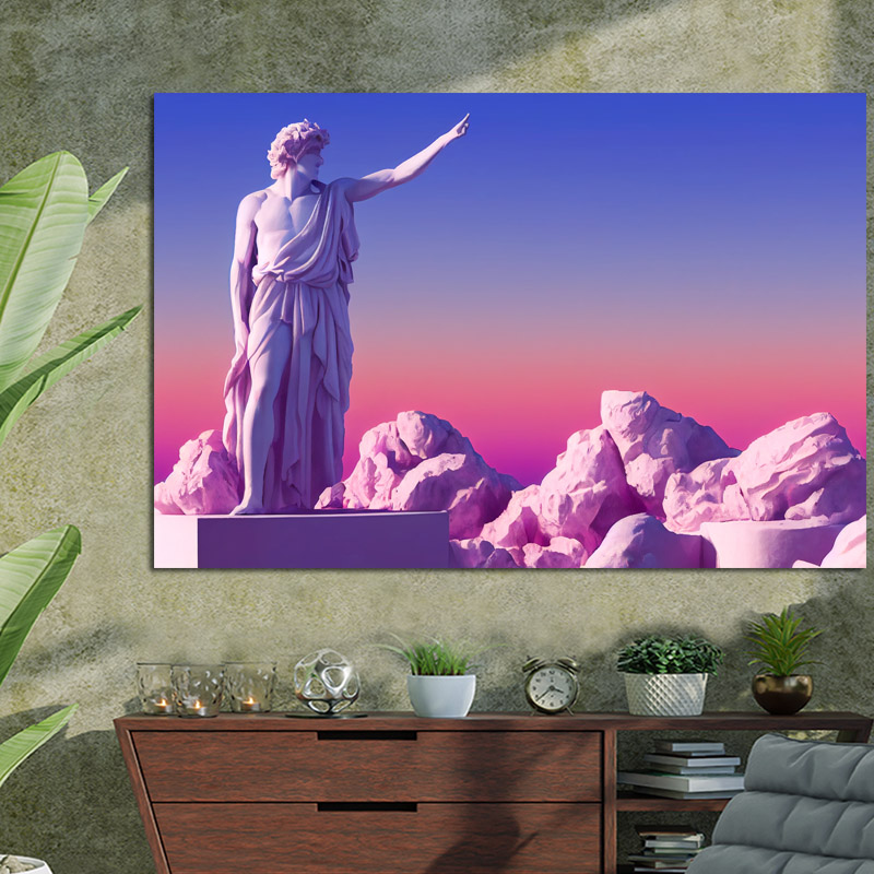 Πίνακας σε καμβά Pop art Greek sculpture 2 150x100 Τελαρωμένος καμβάς σε ξύλο με πάχος 2cm