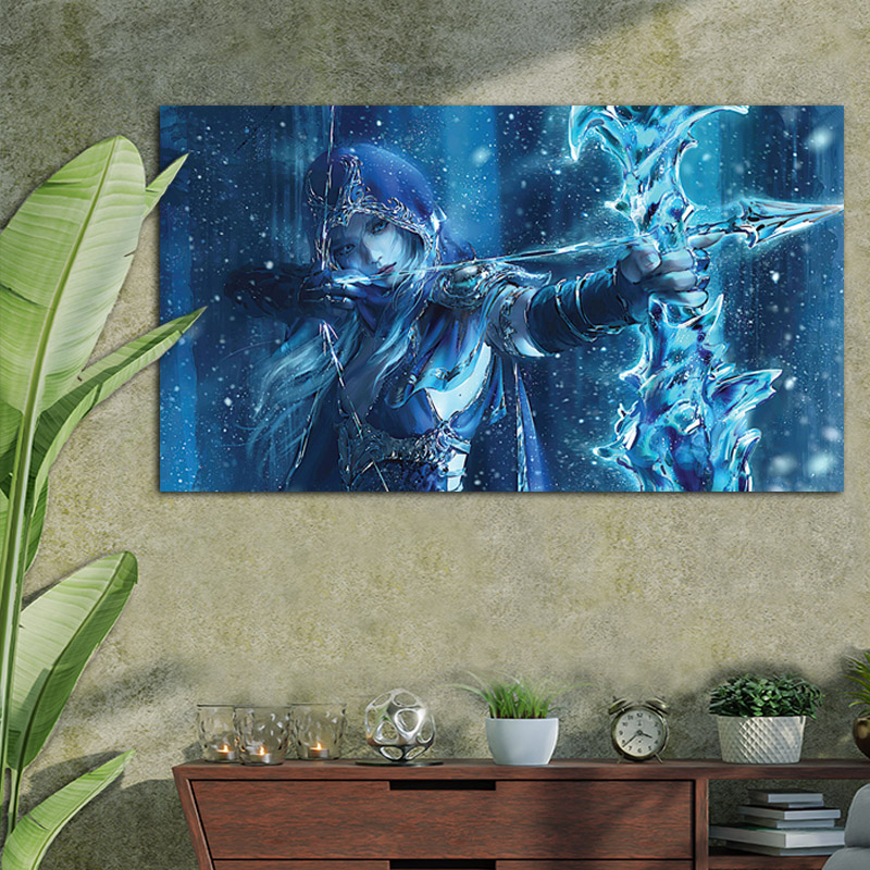 Πίνακας σε καμβά με Archer Ashe league of legends Art 70x40 Τελαρωμένος καμβάς σε ξύλο με πάχος 2cm