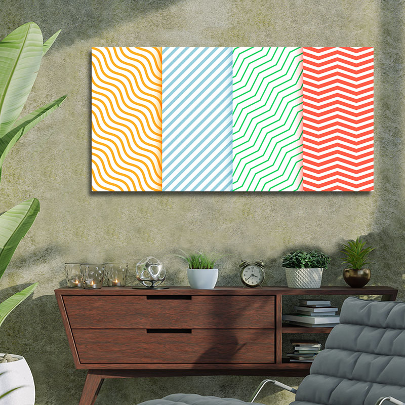 Πίνακας σε καμβά Different Lines 50x75 Τελαρωμένος καμβάς σε ξύλο με πάχος 2cm